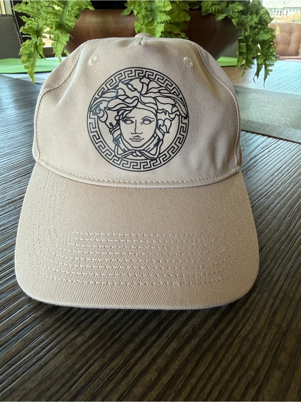 Versace Blush Pink Medusa Baseball Cap